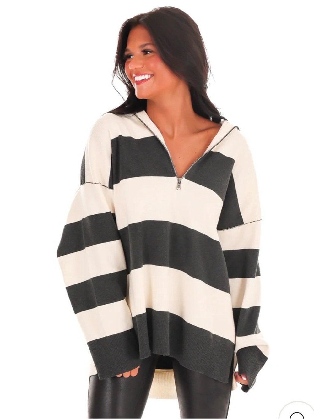 Free People Coastal Stripe Pullover